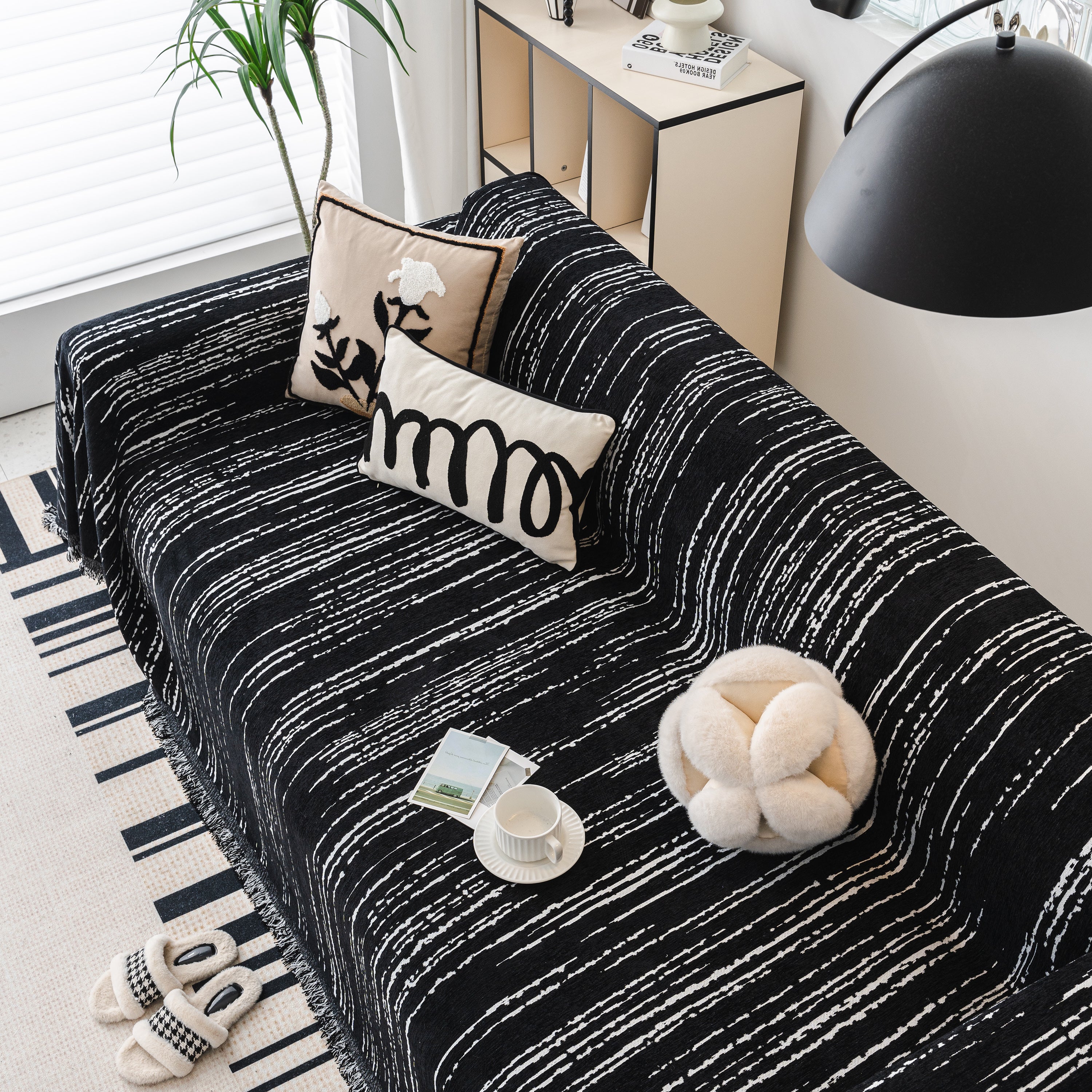 Slip Covers for Sofas, Sofa Throw Cover Soft Chenille Sofa Bed Cover, L Shaped Sectional Couch Covers