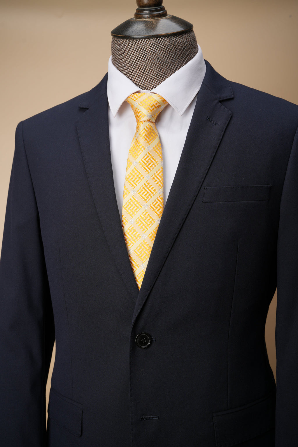 Golden Check 3.2" Silk Tie