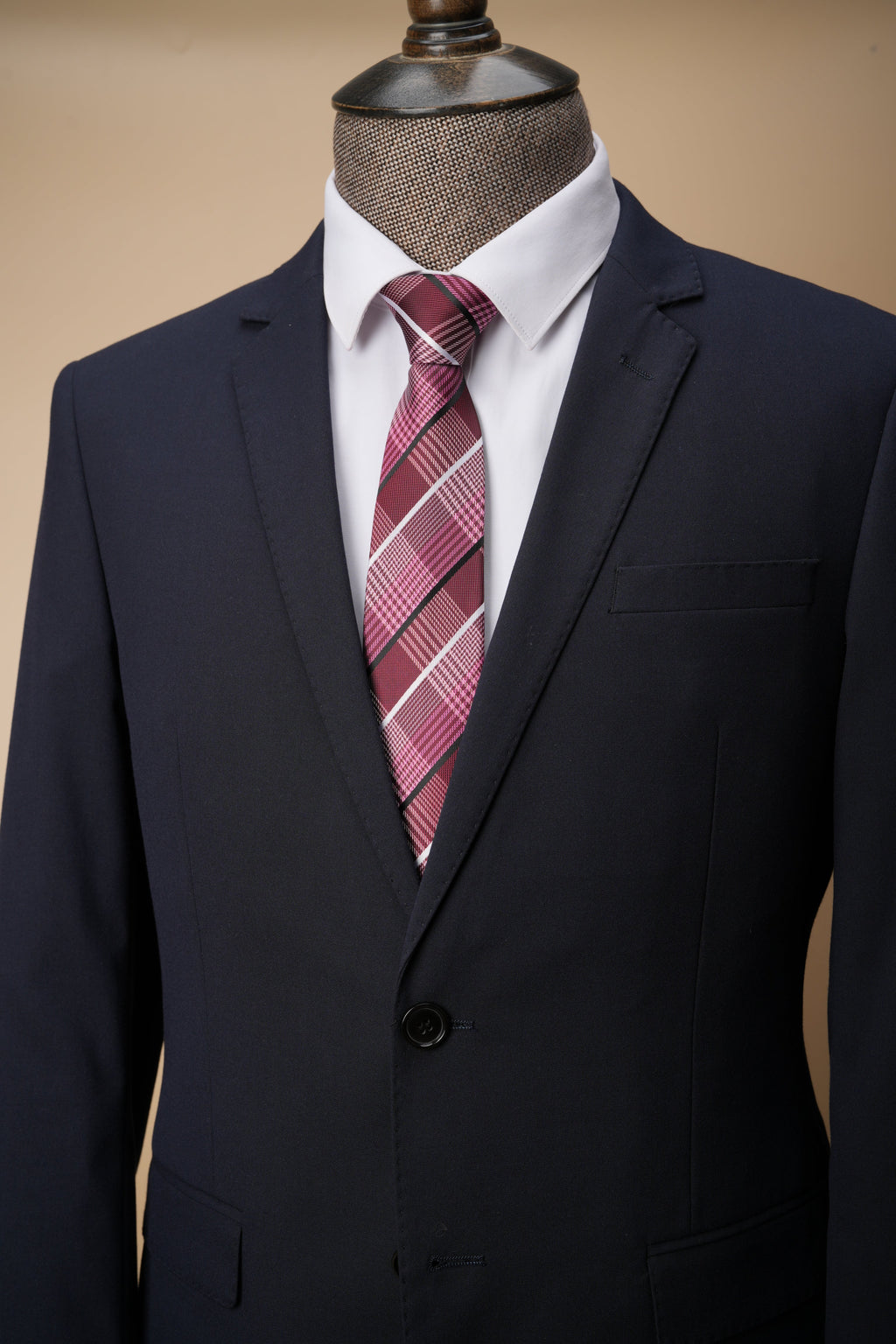 Crimson Plaid 3.2" Silk Tie
