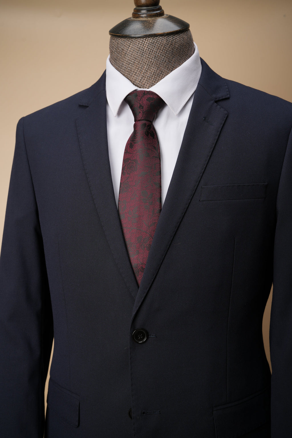 Crimson Floral 3.2" Silk Tie