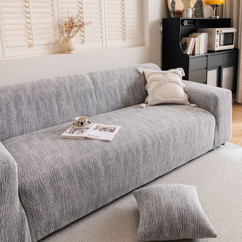 Spandex Jacquard Sofa Cover, High Stretch Crinkle Textured Couch Slipcover KAS Washable