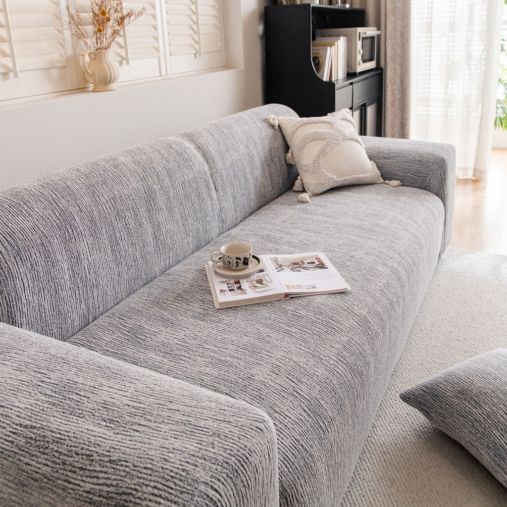 Spandex Jacquard Sofa Cover, High Stretch Crinkle Textured Couch Slipcover KAS Washable