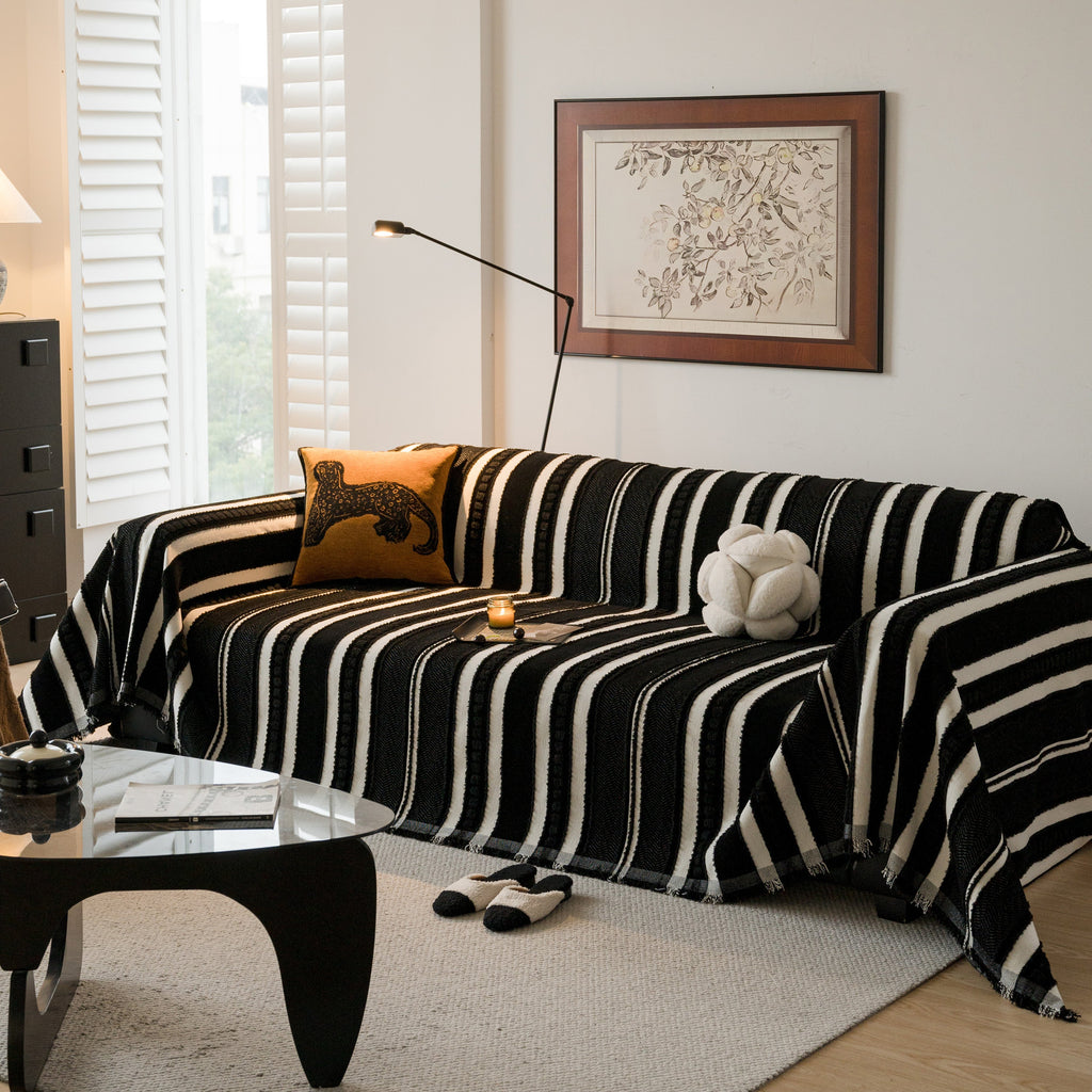 Bohemian Striped Sofa Cover, Decor Woven Throw for Couch, Loveseat, or Sectional