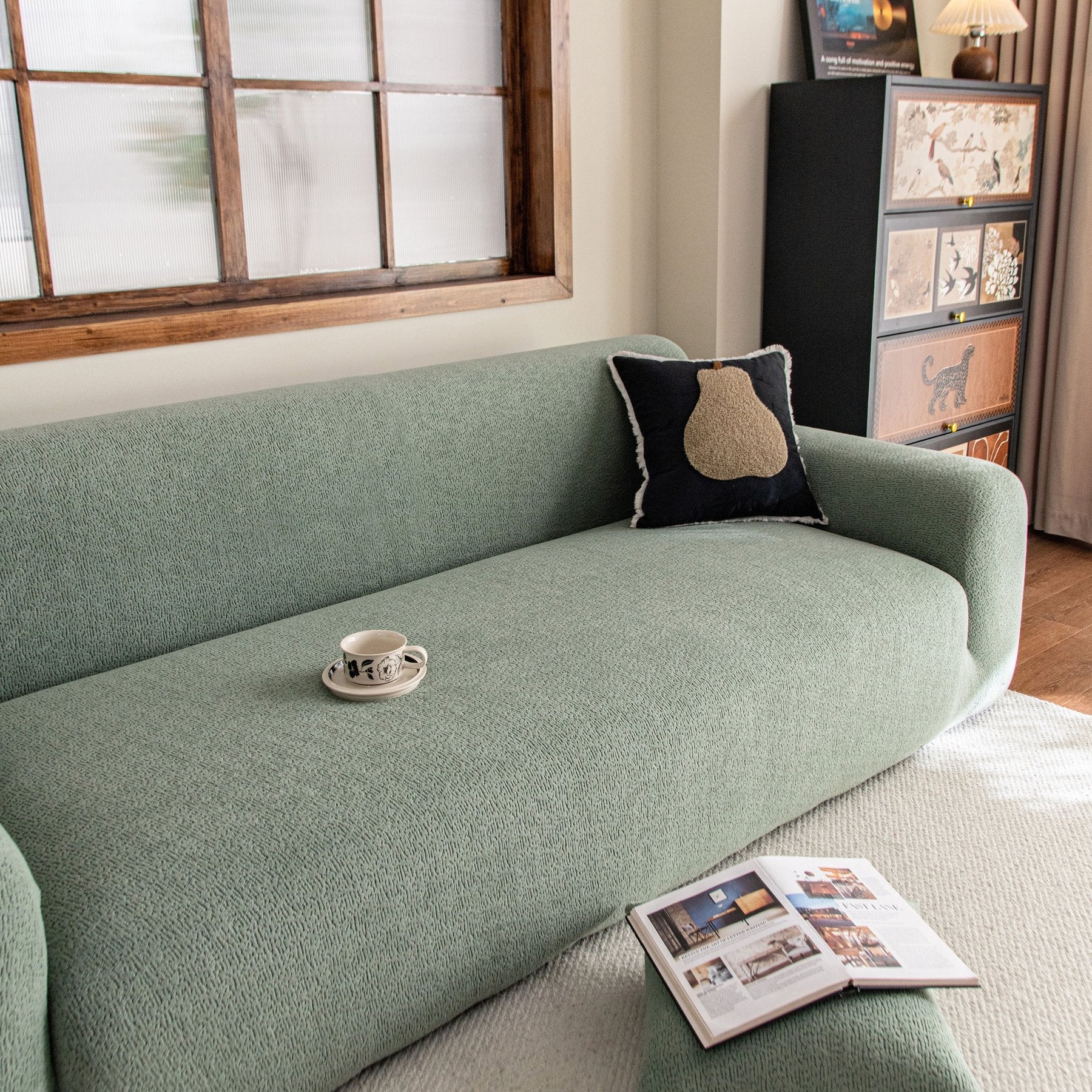 High Stretch Sofa Slipcover, Non Slip Couch Sofa Cover Washable Furniture Protector