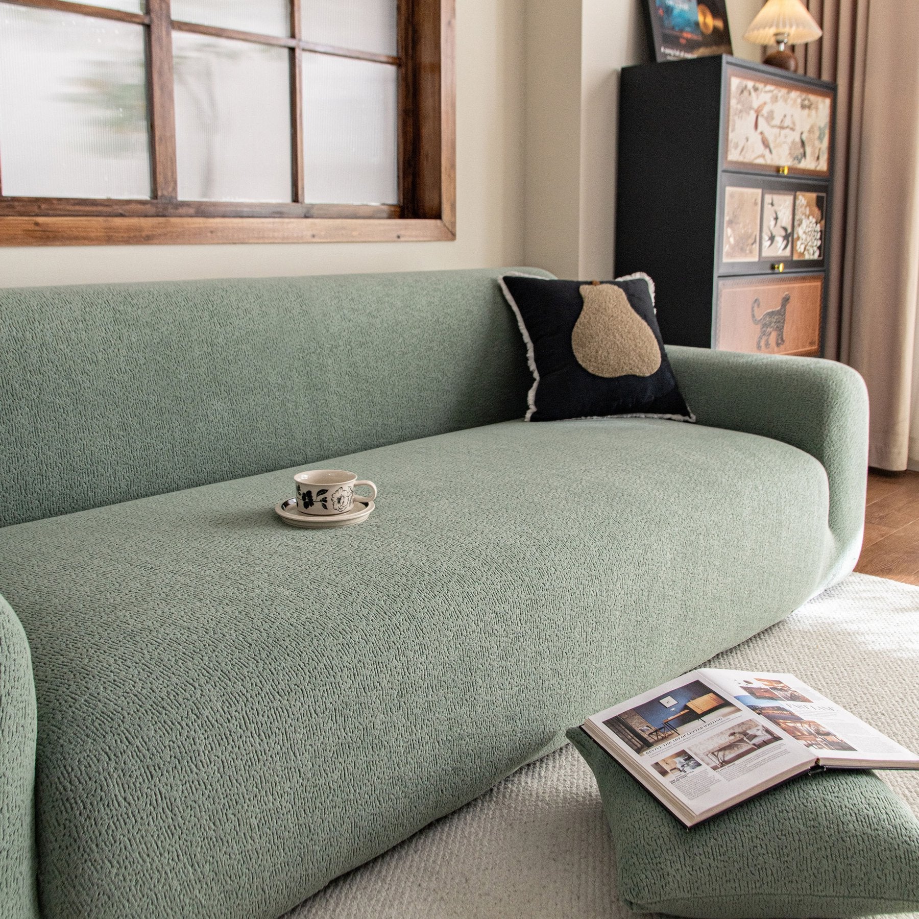 High Stretch Sofa Slipcover, Non Slip Couch Sofa Cover Washable Furniture Protector