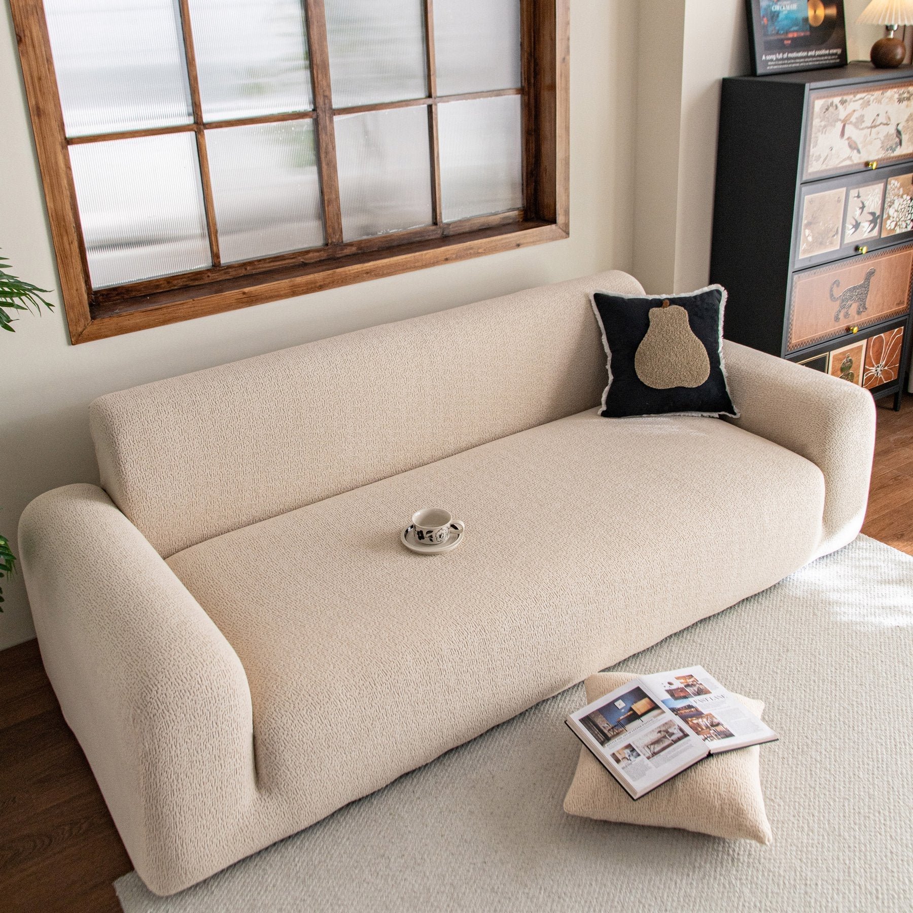High Stretch Sofa Slipcover, Non Slip Couch Sofa Cover Washable Furniture Protector