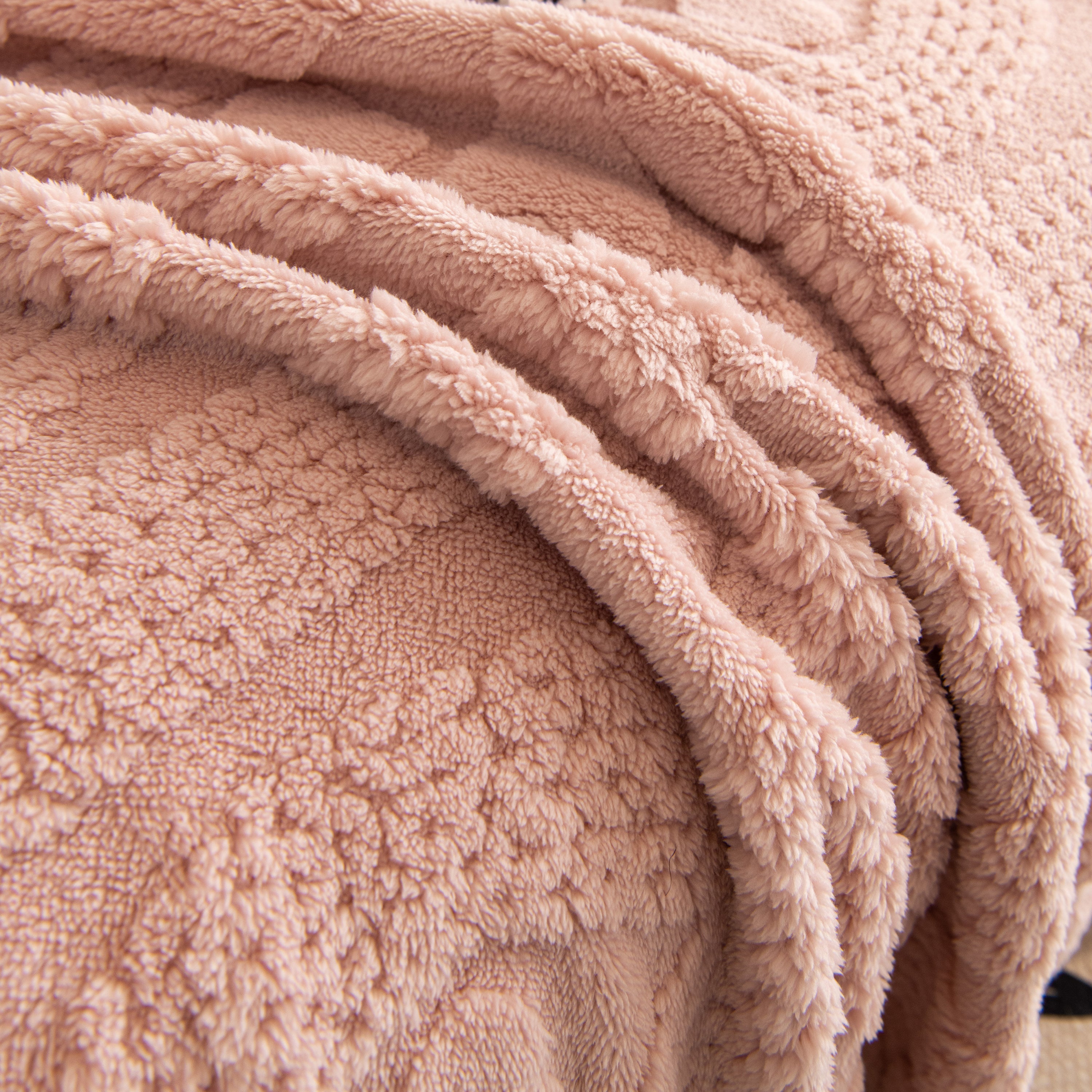 Soft Plush Fleece Throw Blanket for Couch Solid Cute Warm Couch Cover Blanket for Winter