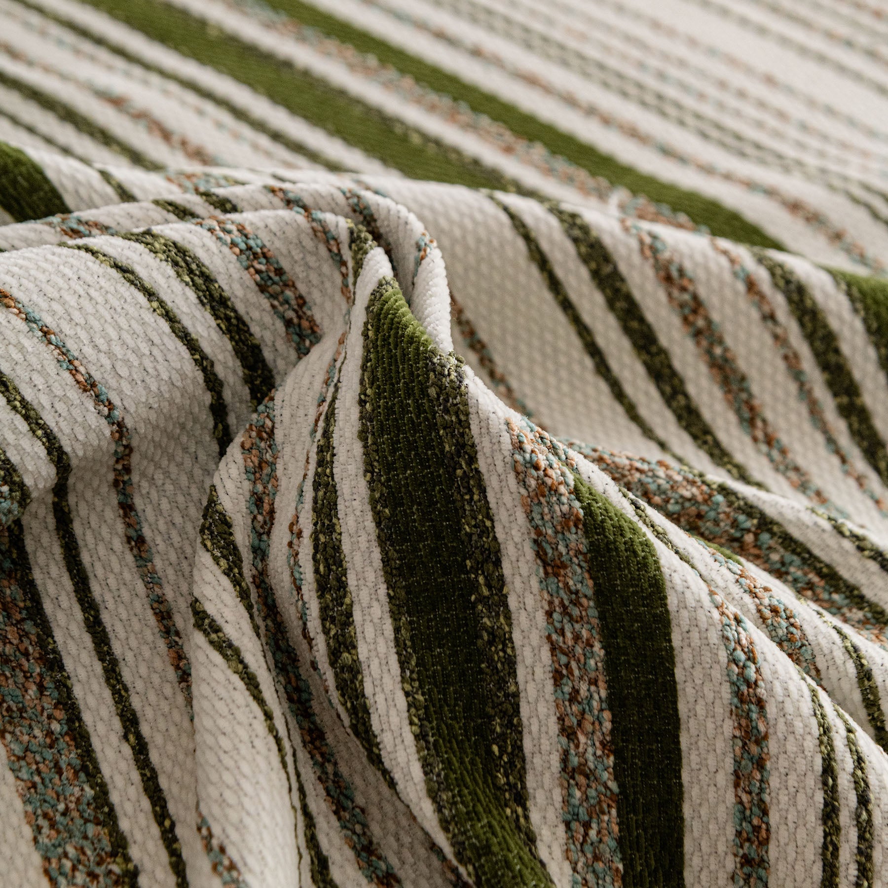 Luxury Cozy Chenille Sofa Cover Throw, Elegant Striped Soft Textured Couch Blanket