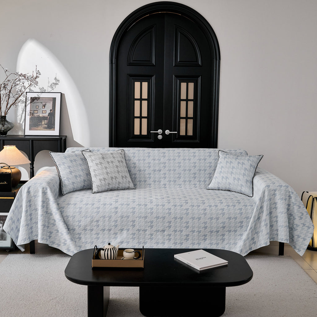 Houndstooth Non Slip Sofa Covers for Sofas Luxury Extra Large Blanket to Cover Couch