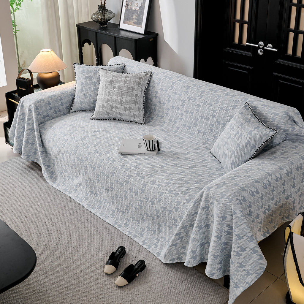 Houndstooth Non Slip Sofa Covers for Sofas Luxury Extra Large Blanket to Cover Couch