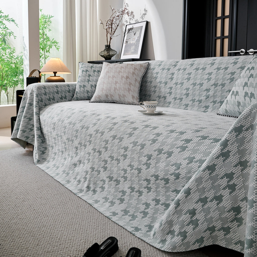 Houndstooth Non Slip Sofa Covers for Sofas Luxury Extra Large Blanket to Cover Couch