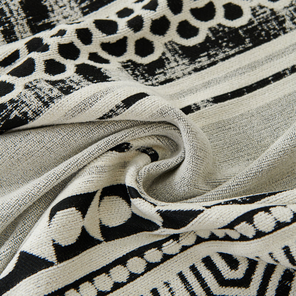 Chenille Sofa Cover Throw Blanket, Boho Geometric Scratch Proof Couch Protector