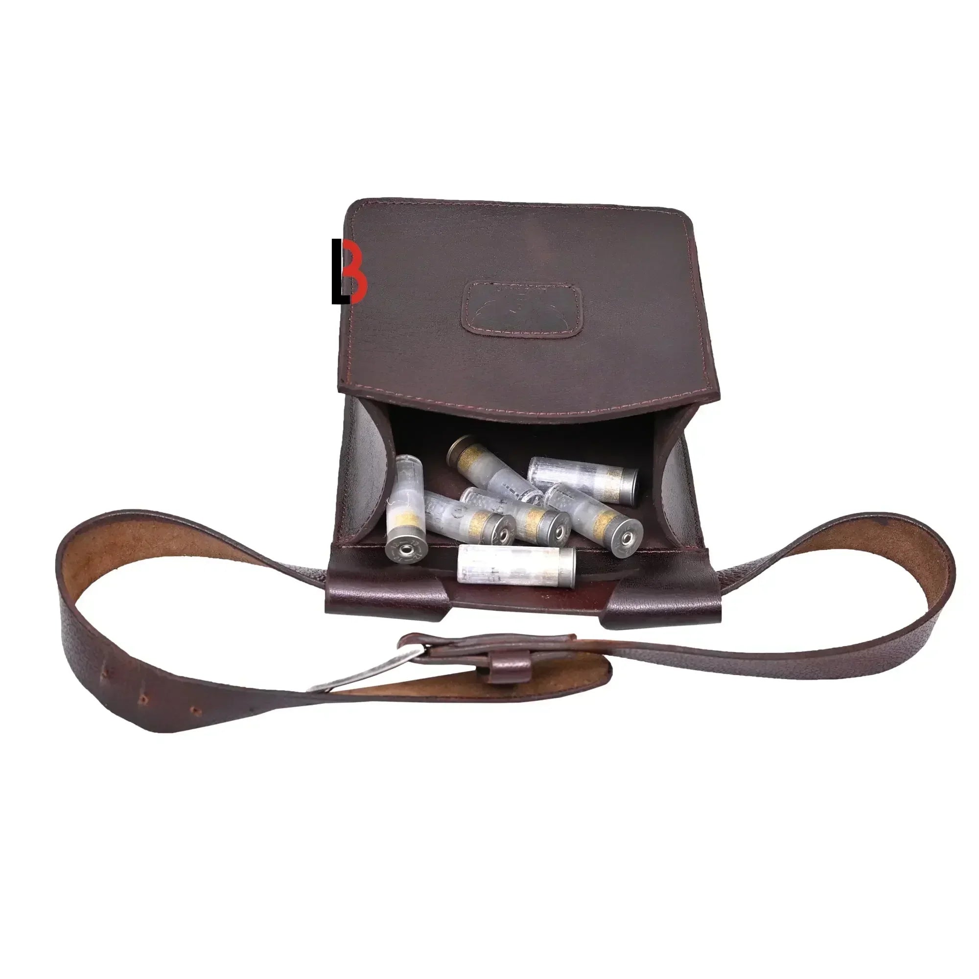 Cowhide Leather Trap Shooting Waist Bag Ammo Shot Gun Storage Shell Pouch Holder Cartridge Pouch 50+