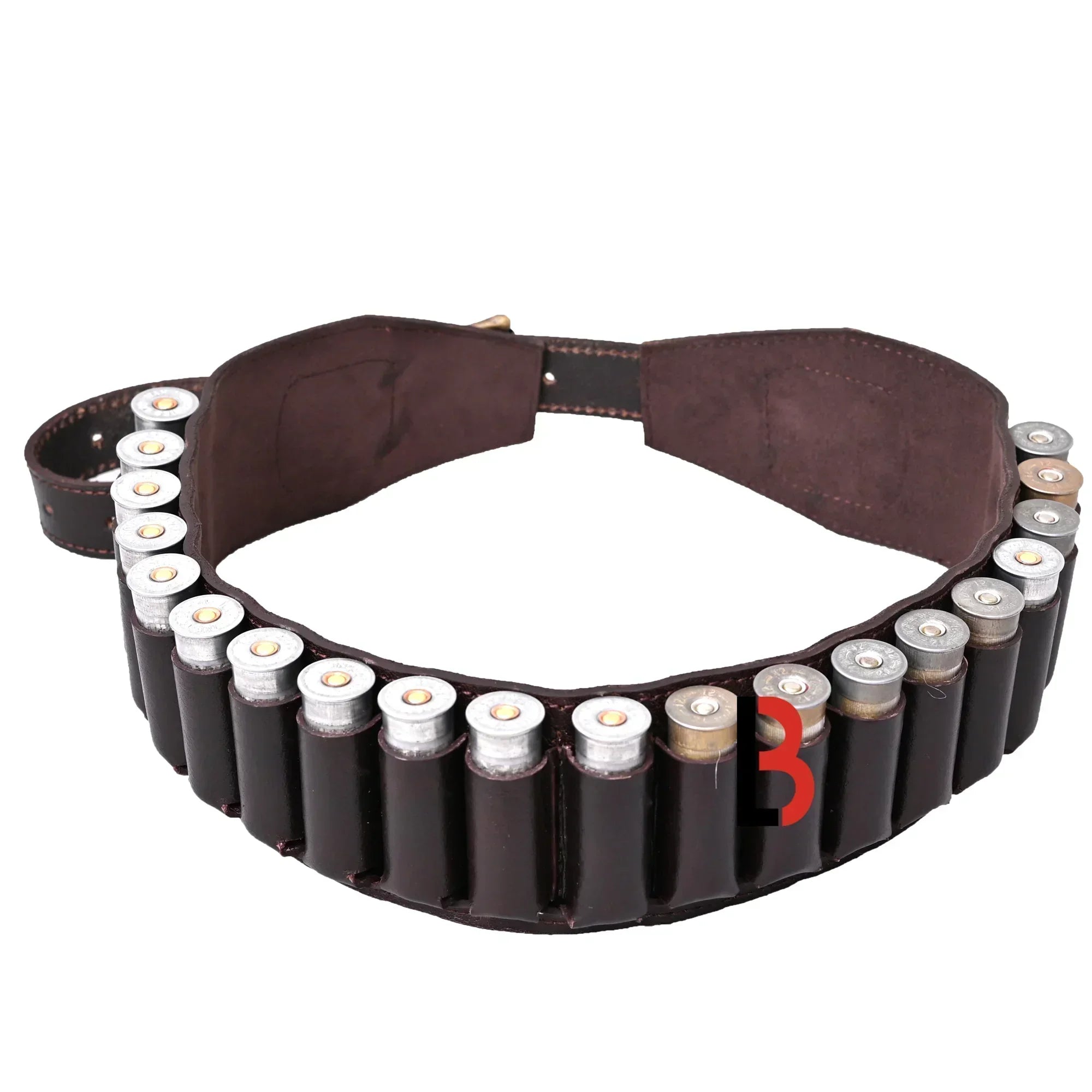 Cowhide Leather Shotshell Bandolier Belt 20-Shell Ammunition Carrier | Hunting Shell Holder