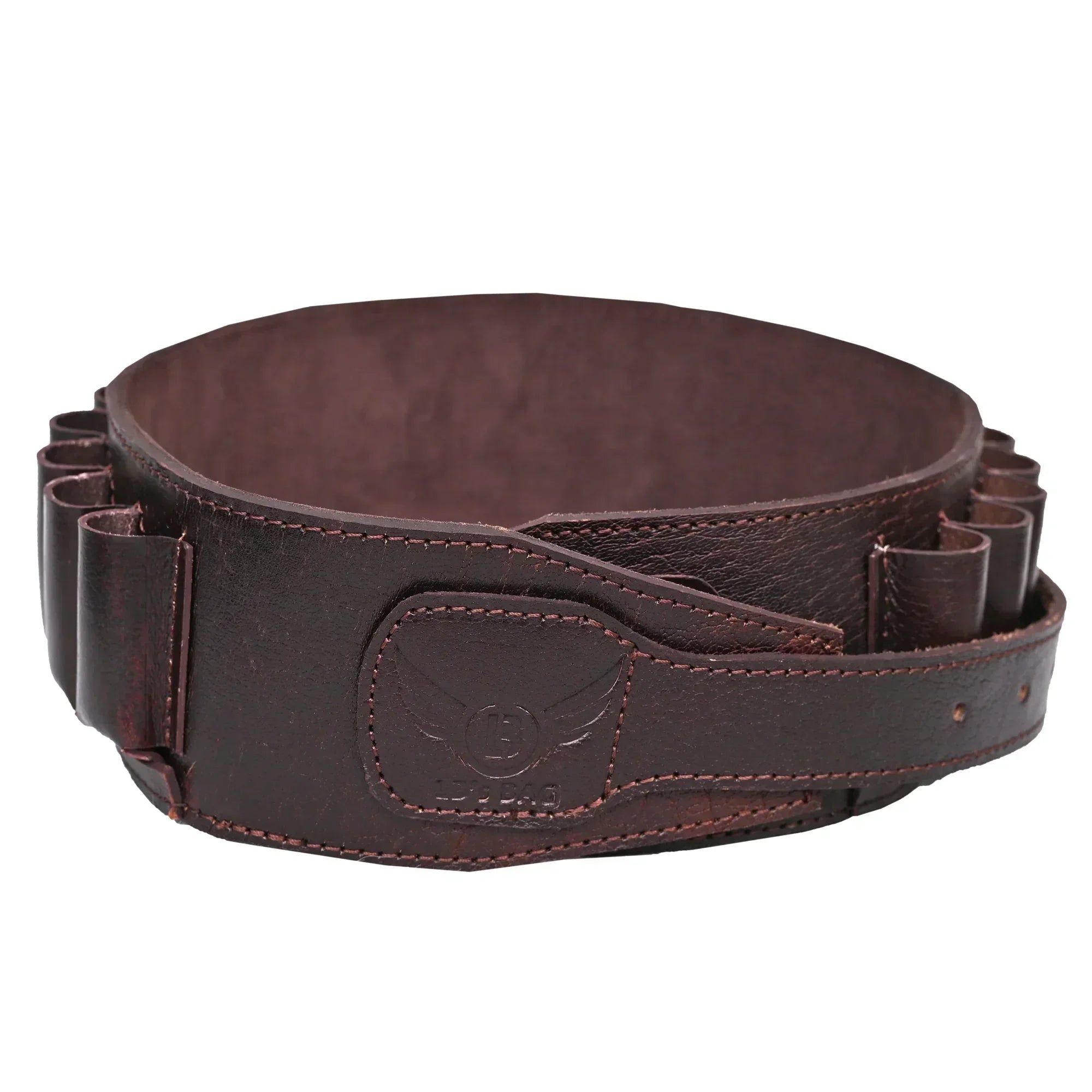 Cowhide Leather Shotshell Bandolier Belt 20-Shell Ammunition Carrier | Hunting Shell Holder