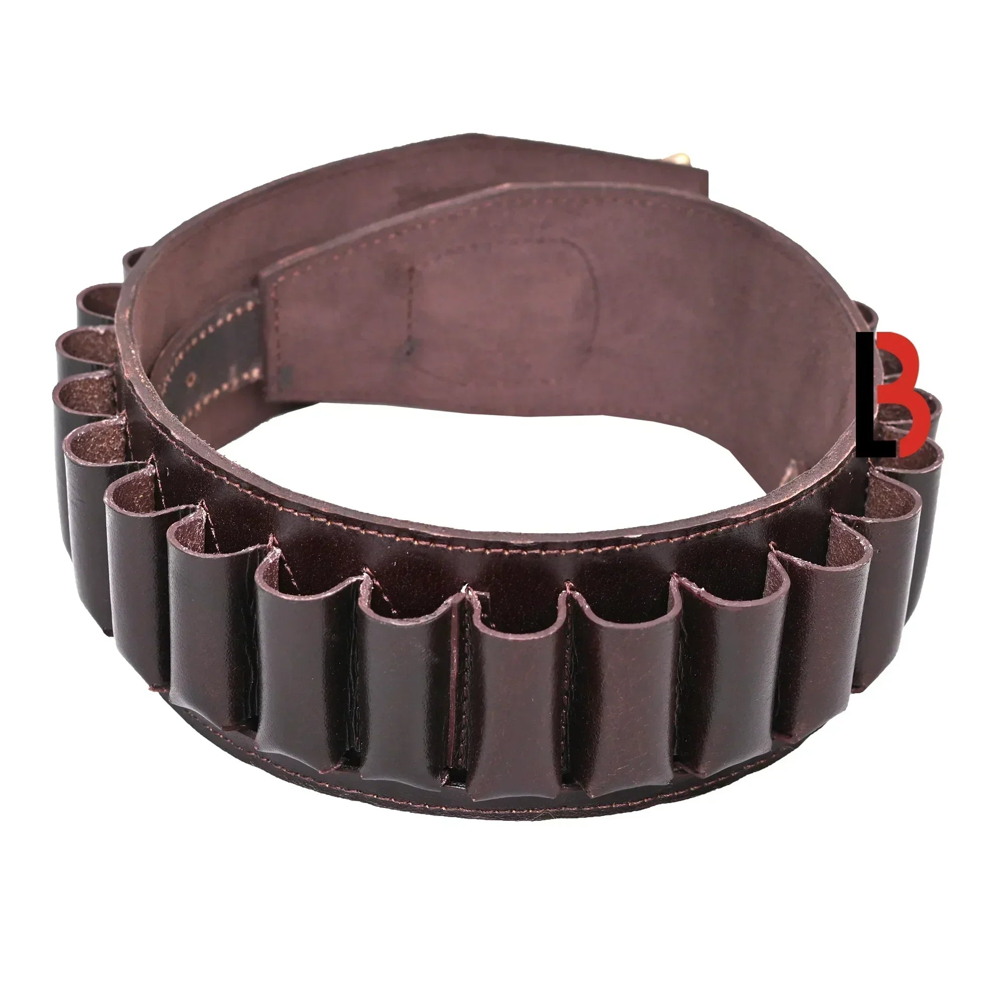 Cowhide Leather Shotshell Bandolier Belt 20-Shell Ammunition Carrier | Hunting Shell Holder