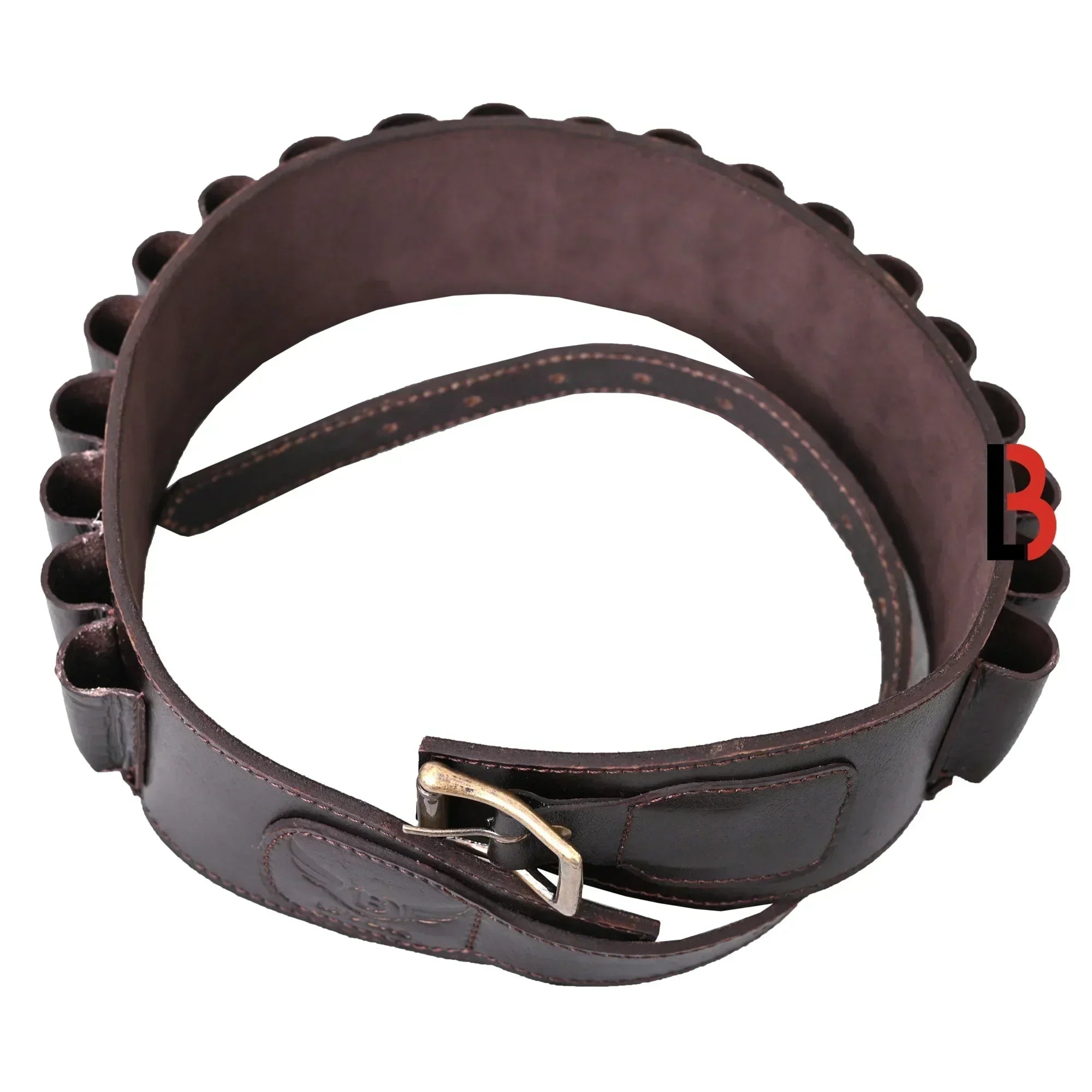 Cowhide Leather Shotshell Bandolier Belt 20-Shell Ammunition Carrier | Hunting Shell Holder
