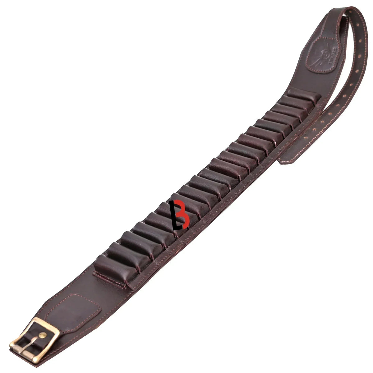 Cowhide Leather Shotshell Bandolier Belt 20-Shell Ammunition Carrier | Hunting Shell Holder