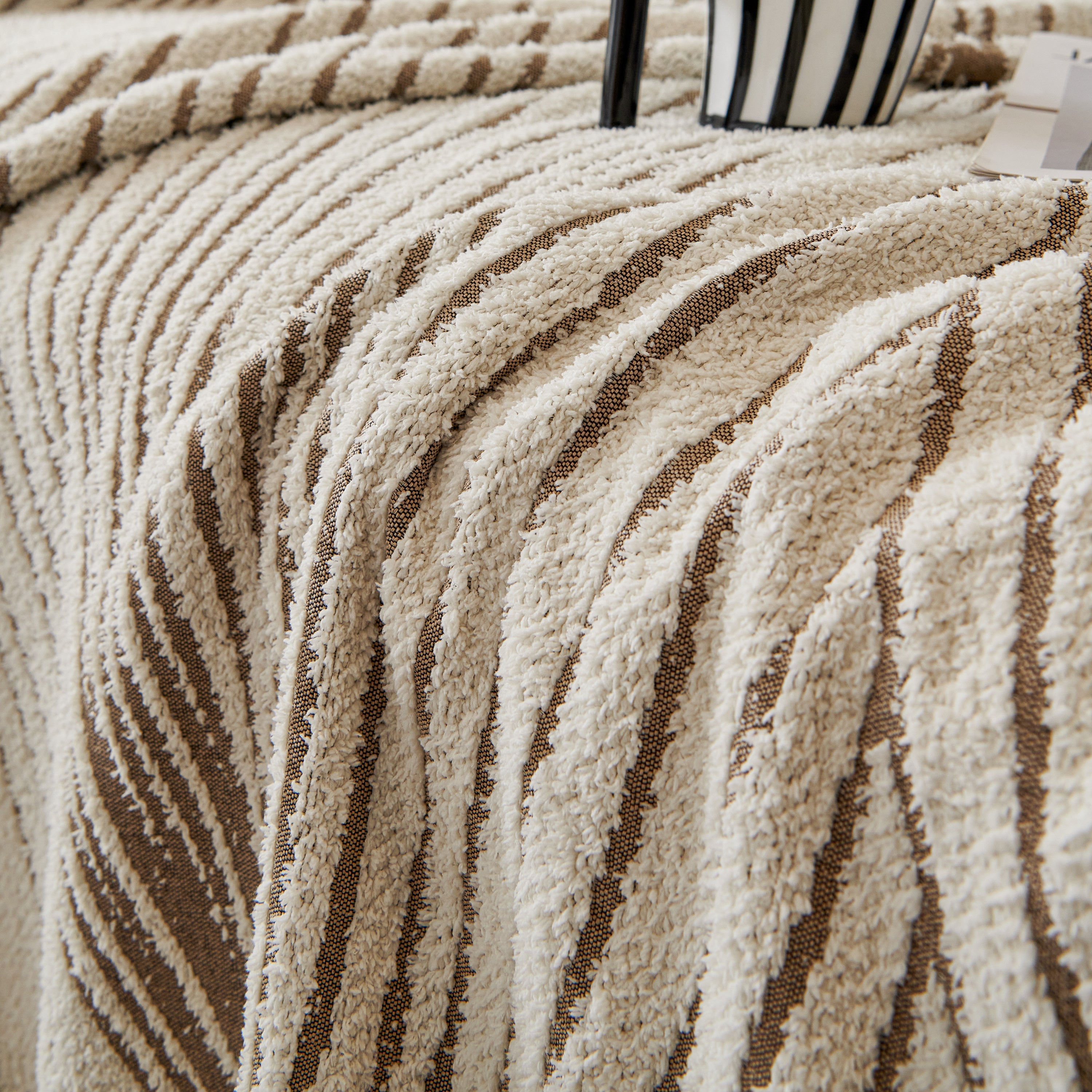 Cozy Striped Sofa Throw Blanket L Shaped Sectional Couch Covers Luxury Throws for Sofas