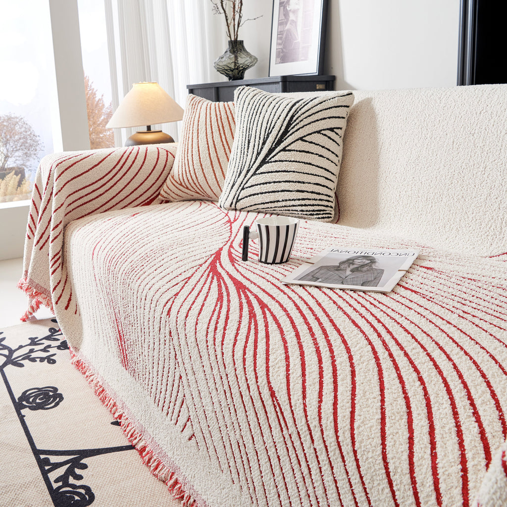 Cozy Striped Sofa Throw Blanket L Shaped Sectional Couch Covers Luxury Throws for Sofas