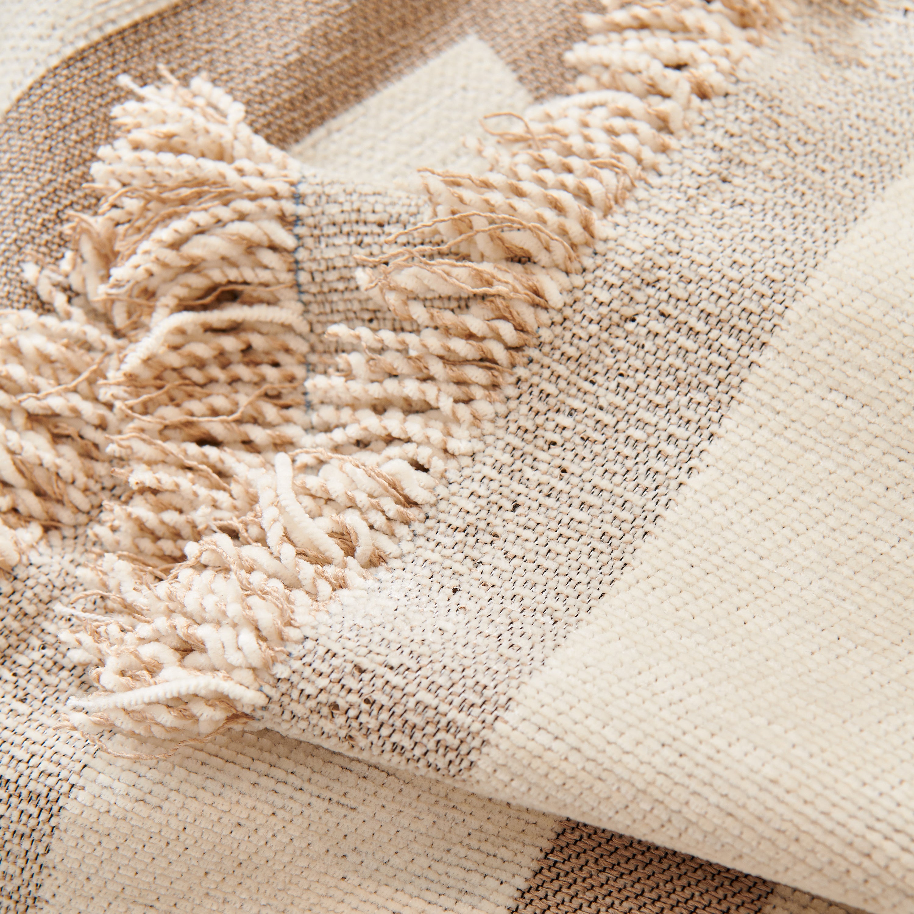 Chenille Geometric Sofa Throw Blanket, Boho Washable Furniture Throw Covers for Sofa