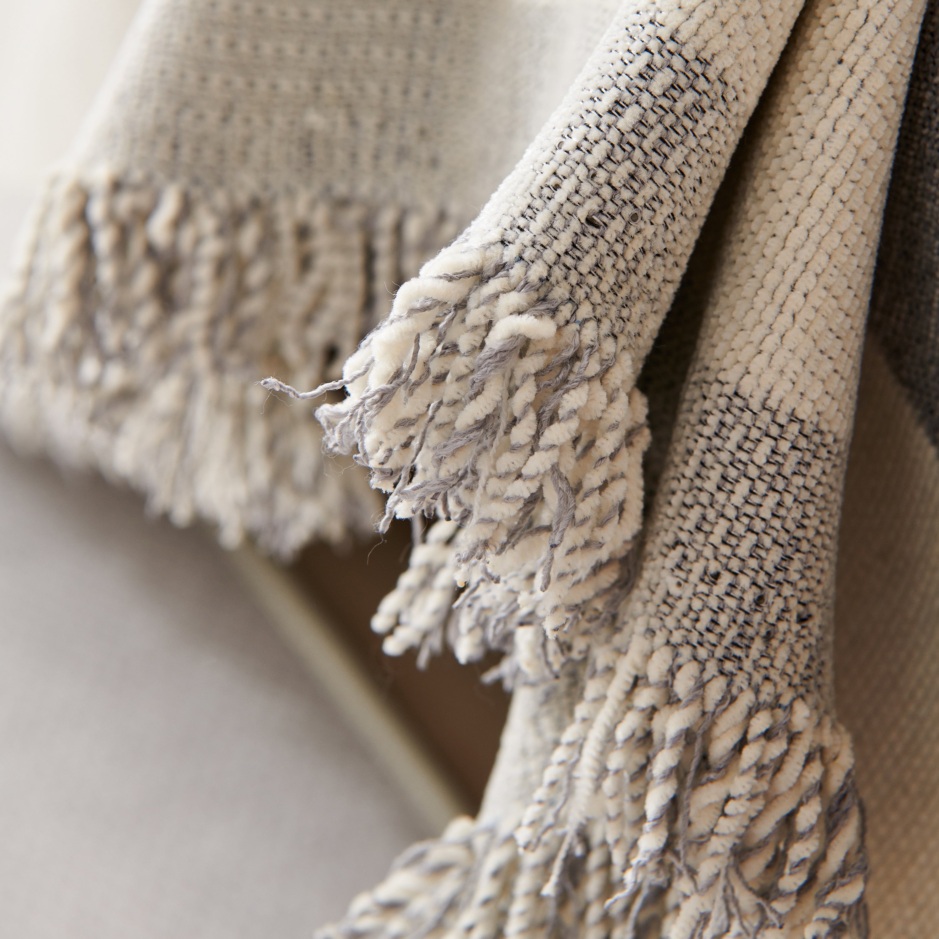 Chenille Geometric Sofa Throw Blanket, Boho Washable Furniture Throw Covers for Sofa