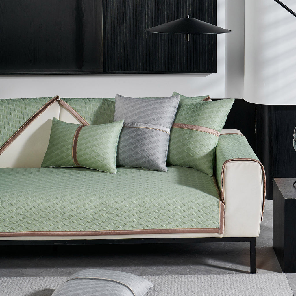 Geometric 3D Sofa Cover, Non-Slip Couch Protector for Seat, Backrest & Armrest