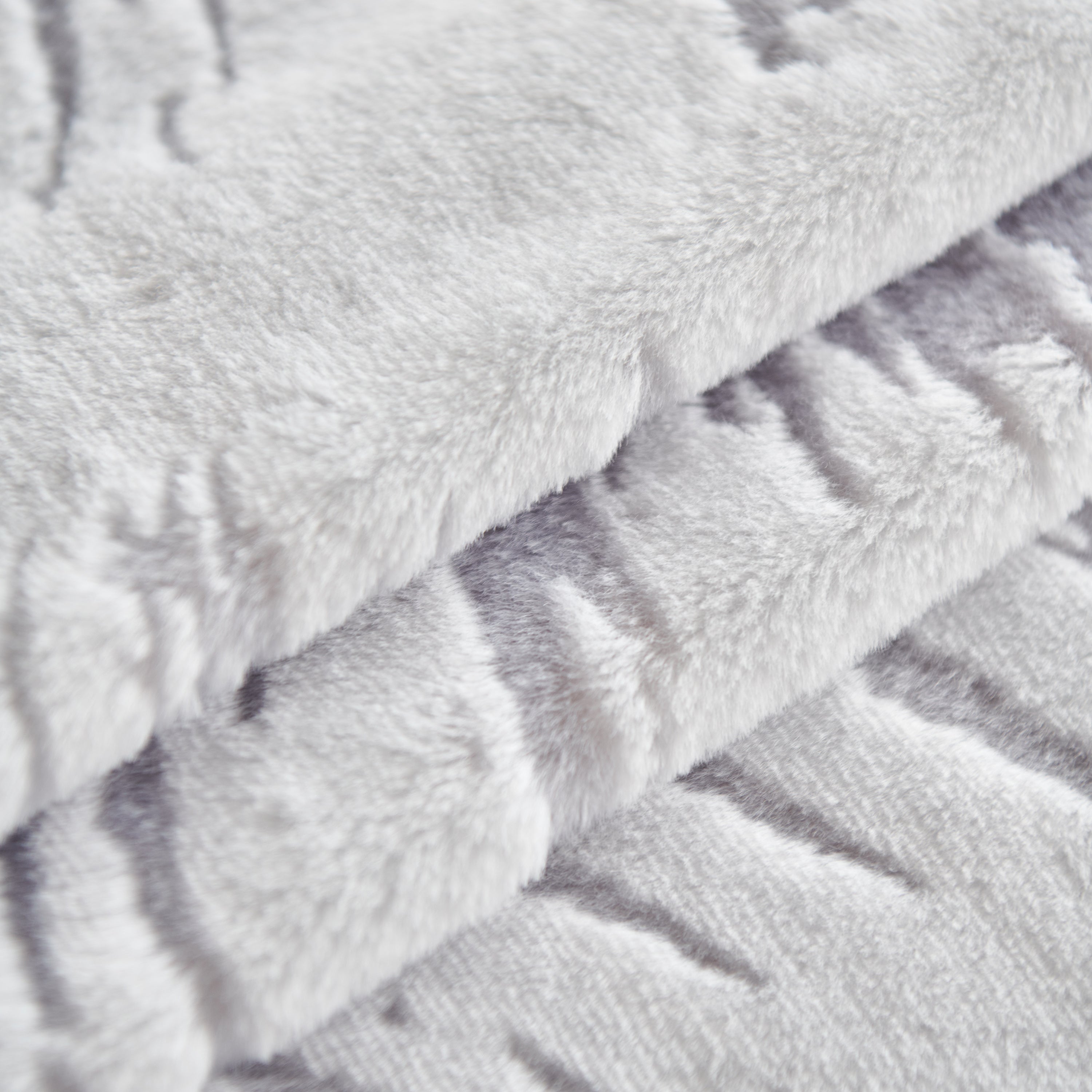 Plush Faux Fur Warm Sofa Cover with Waves Jacquard Textured Throw Blankets for Couch