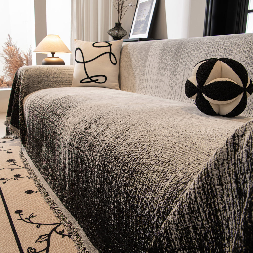 Modern Textured Sofa Cover Blanket, Tightly Woven Pet Sofa Throw for Sectional Couches