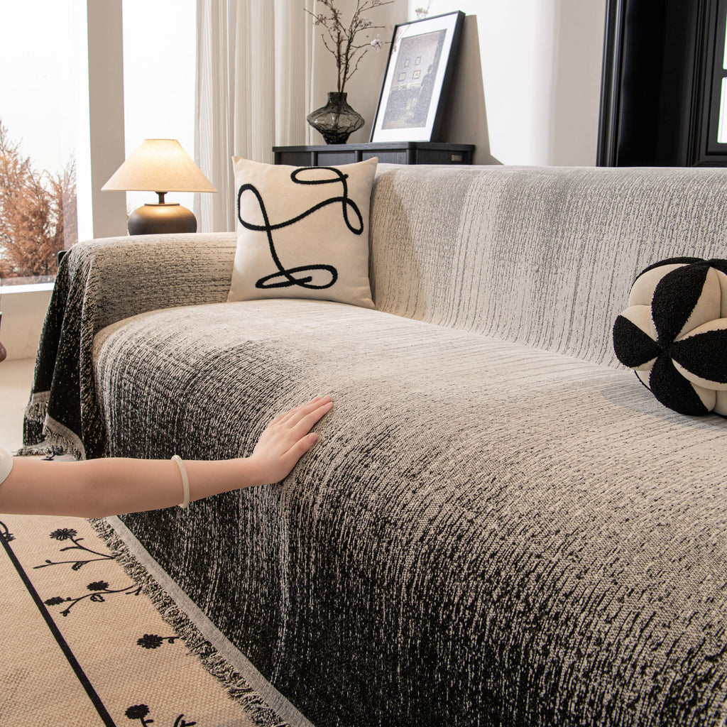 Modern Textured Sofa Cover Blanket, Tightly Woven Pet Sofa Throw for Sectional Couches
