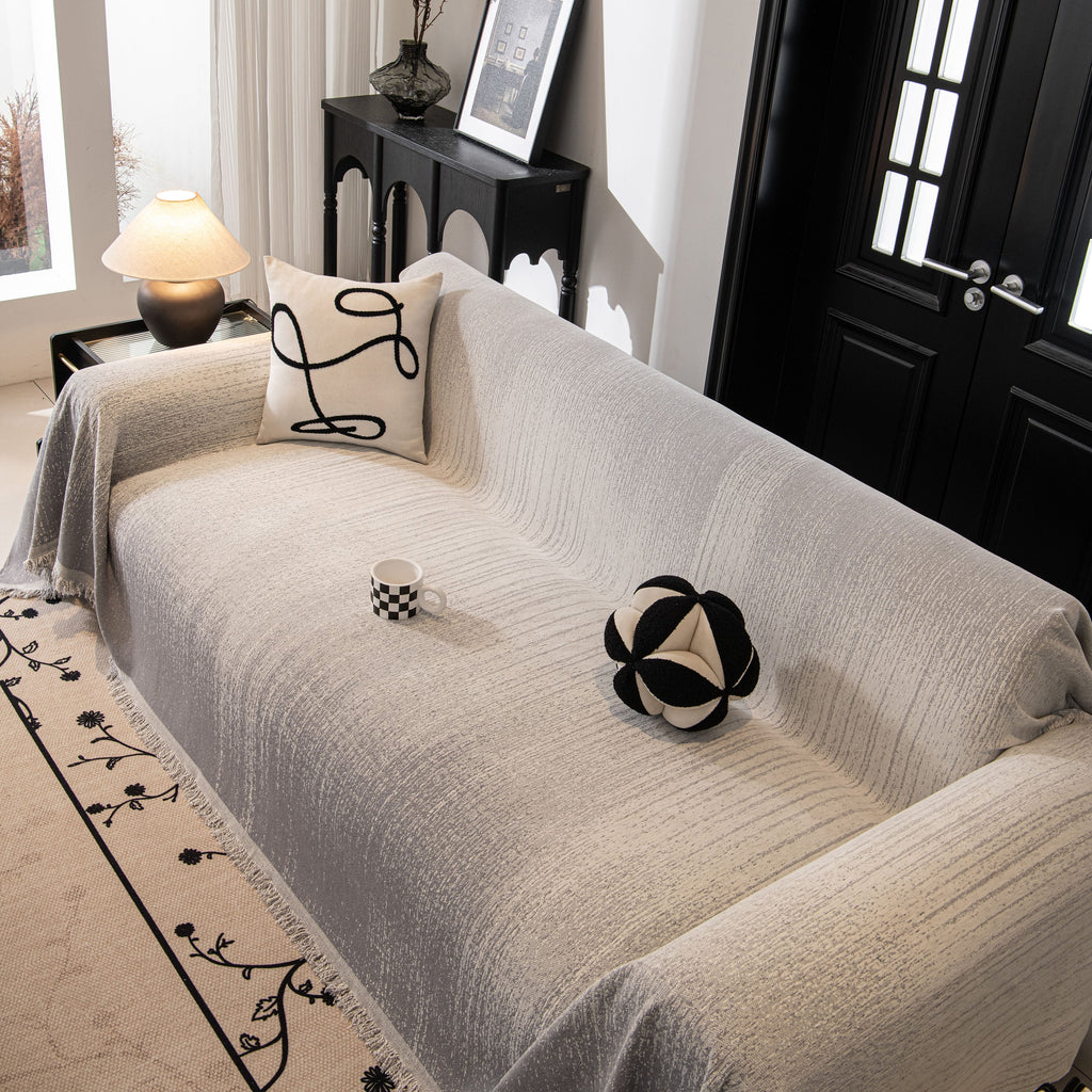 Modern Textured Sofa Cover Blanket, Tightly Woven Pet Sofa Throw for Sectional Couches