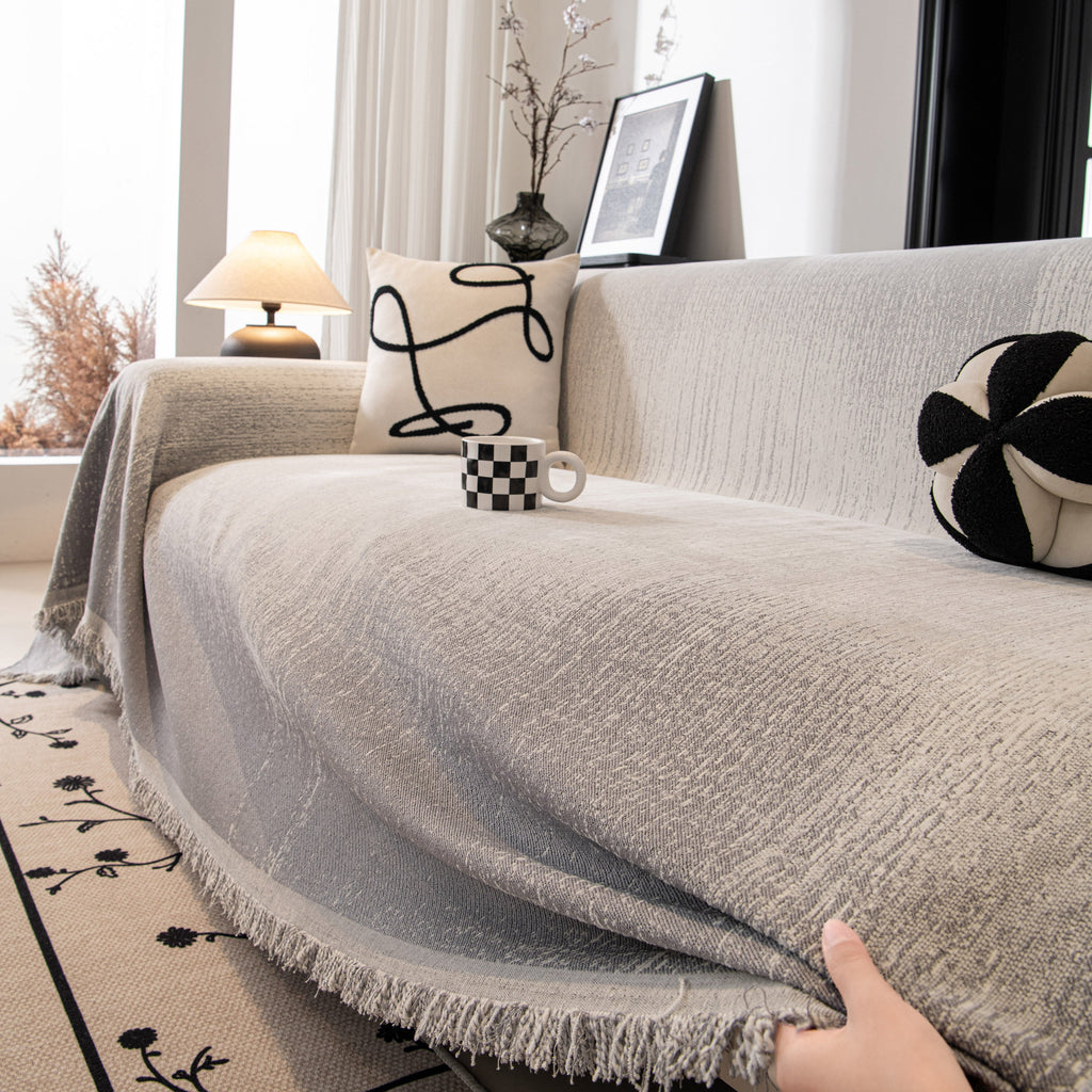 Modern Textured Sofa Cover Blanket, Tightly Woven Pet Sofa Throw for Sectional Couches