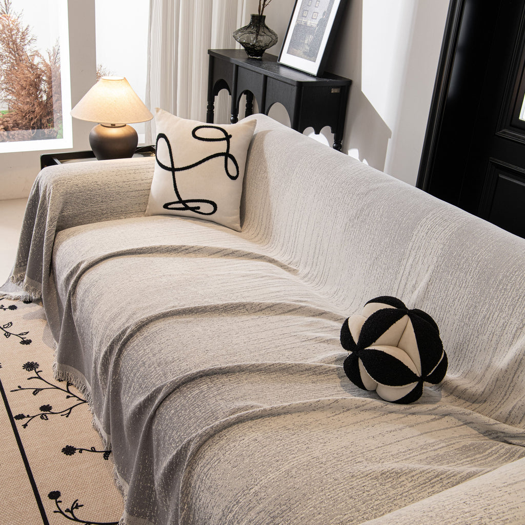 Modern Textured Sofa Cover Blanket, Tightly Woven Pet Sofa Throw for Sectional Couches