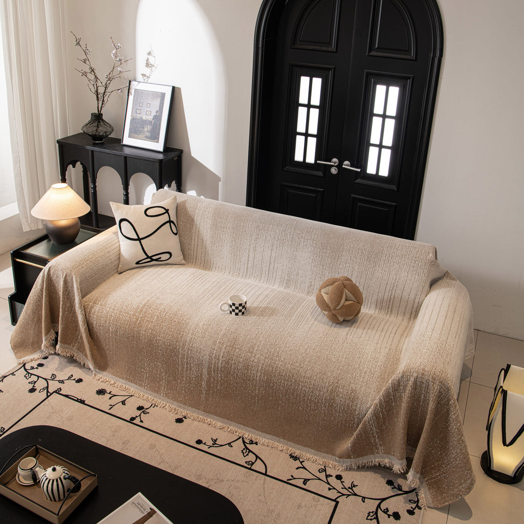 Modern Textured Sofa Cover Blanket, Tightly Woven Pet Sofa Throw for Sectional Couches