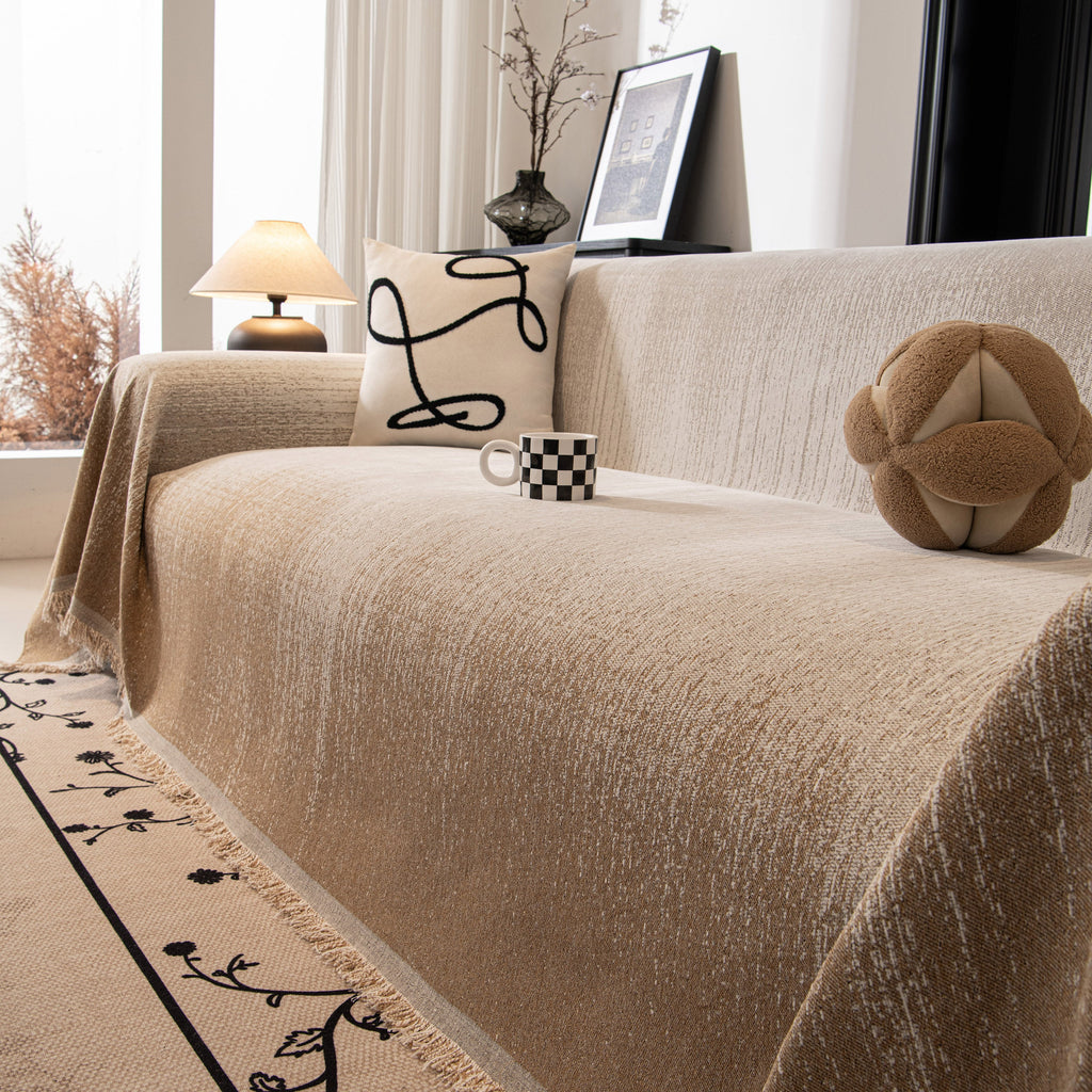 Modern Textured Sofa Cover Blanket, Tightly Woven Pet Sofa Throw for Sectional Couches