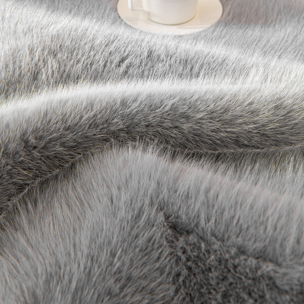 Faux Mink Velvet Luxury Fluffy Sofa Cushion, Winter Warm Thick Plush Non-slip Sofa Covers