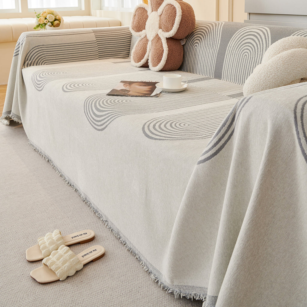 Chenille Boho Geometric Sofa Throw Cover Luxury Throws for Sofas Cat Proof Slipcovers Couch Covers