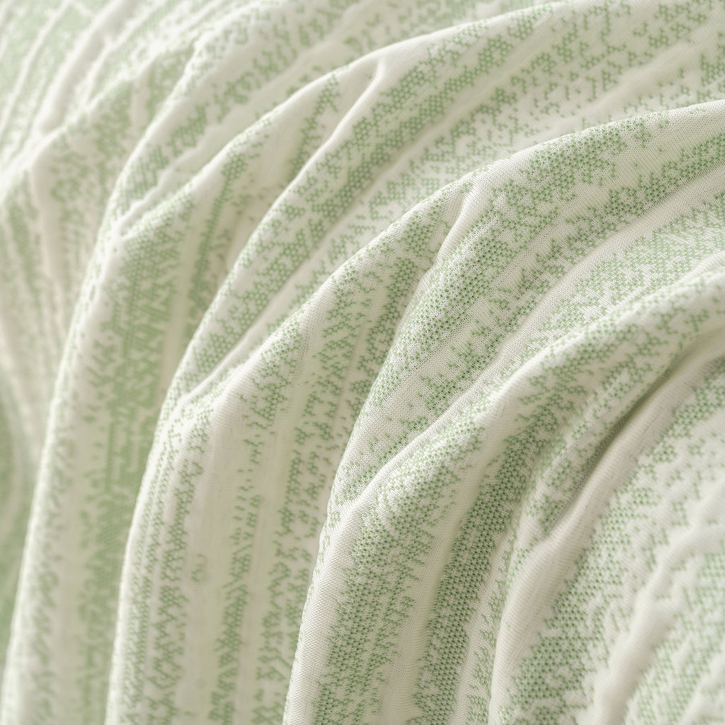 Summer Cooling Ice Silk Sofa Cover, Textured Stripe Soft Breathable Couch Throw Cover