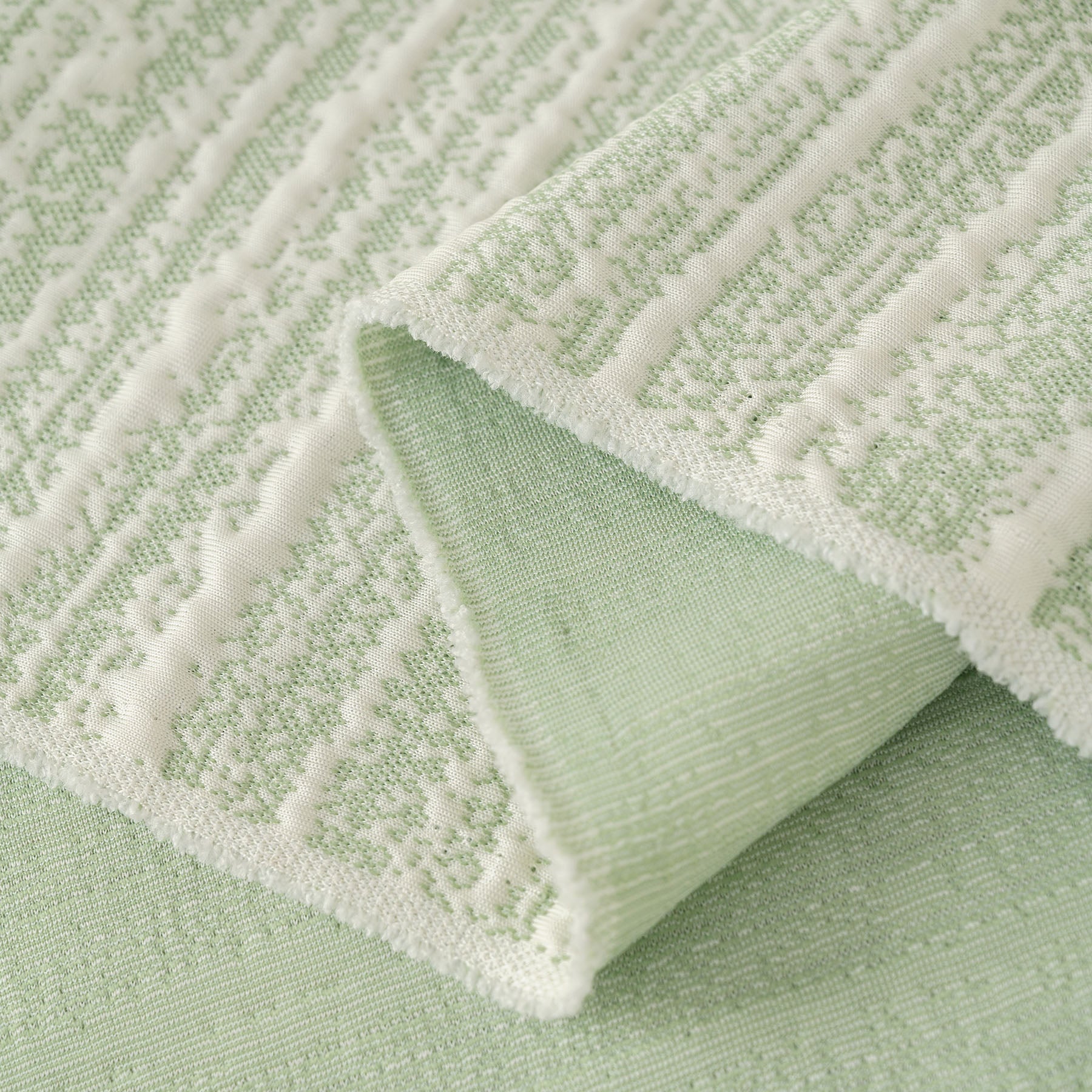 Summer Cooling Ice Silk Sofa Cover, Textured Stripe Soft Breathable Couch Throw Cover