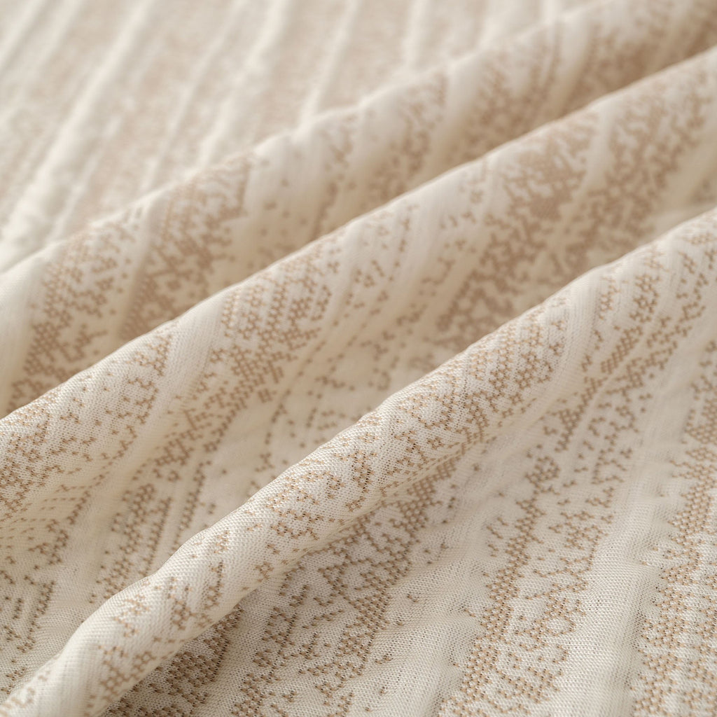 Summer Cooling Ice Silk Sofa Cover, Textured Stripe Soft Breathable Couch Throw Cover