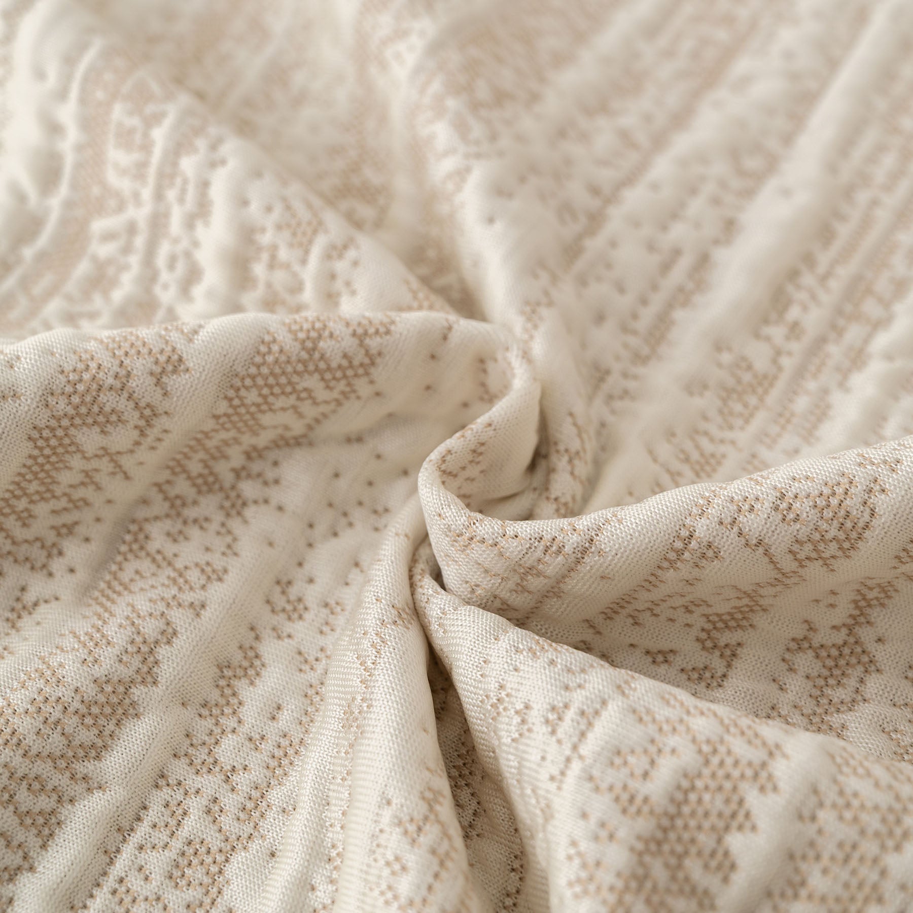 Summer Cooling Ice Silk Sofa Cover, Textured Stripe Soft Breathable Couch Throw Cover