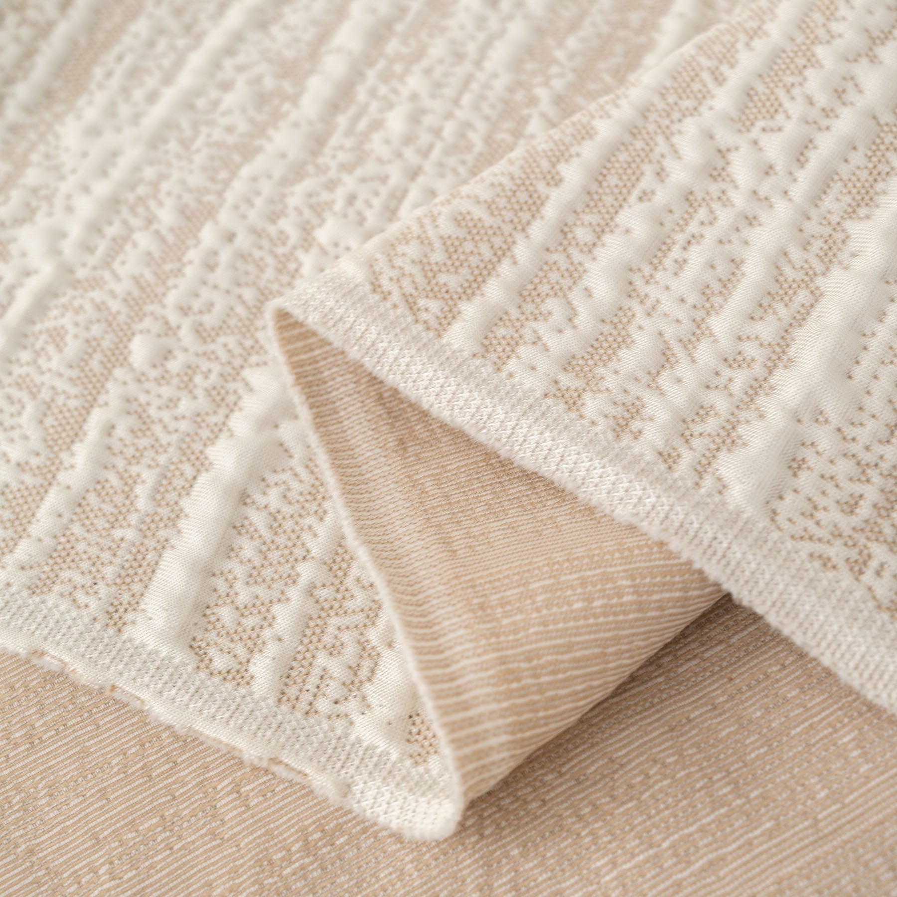 Summer Cooling Ice Silk Sofa Cover, Textured Stripe Soft Breathable Couch Throw Cover