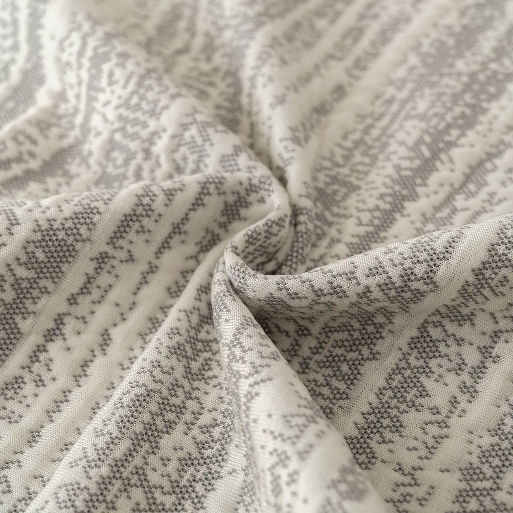 Summer Cooling Ice Silk Sofa Cover, Textured Stripe Soft Breathable Couch Throw Cover