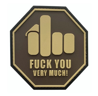 Middle Finger Fuck You Very Much PVC Patch