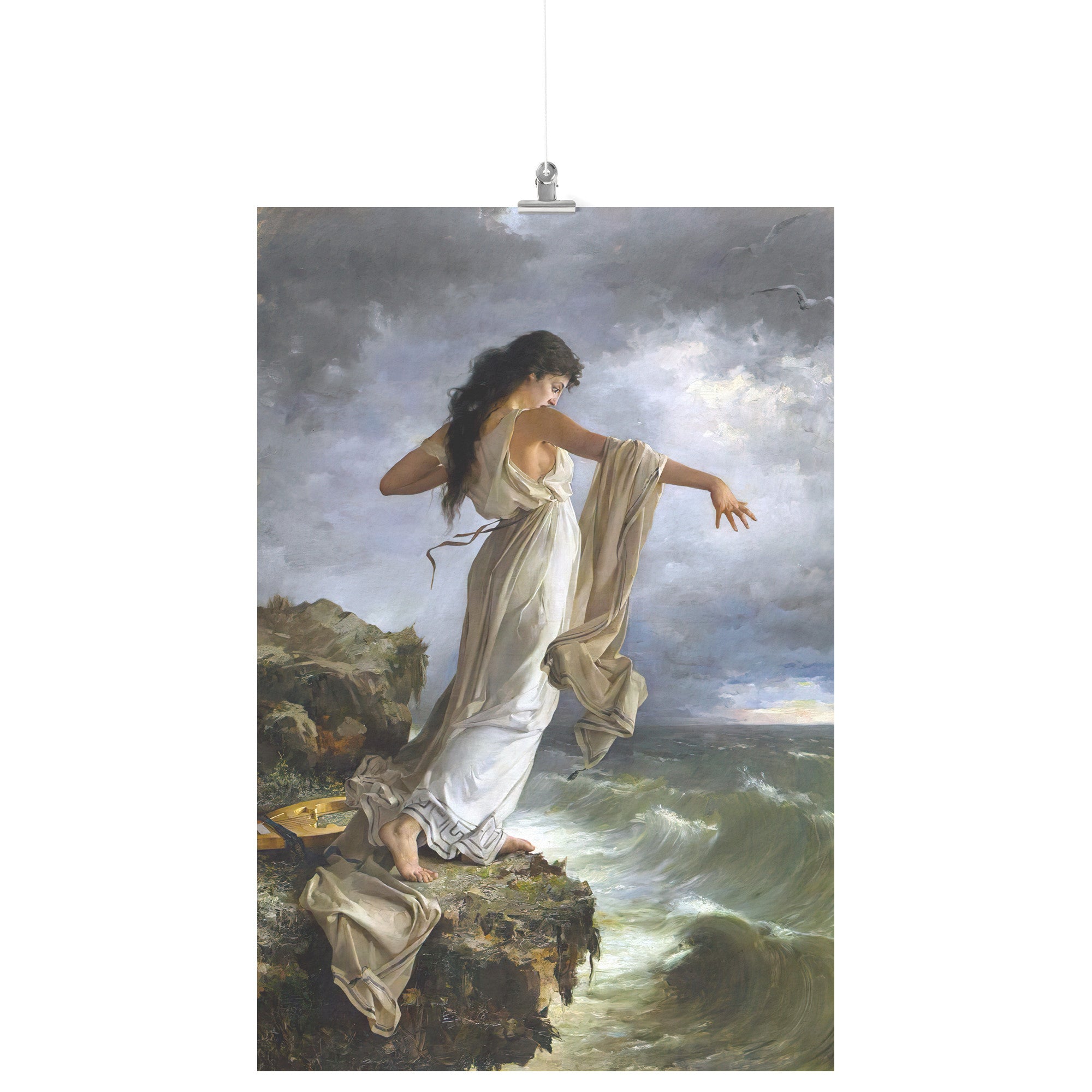 "The Death of Sappho" by Miguel Carbonel Selva Matte Poster