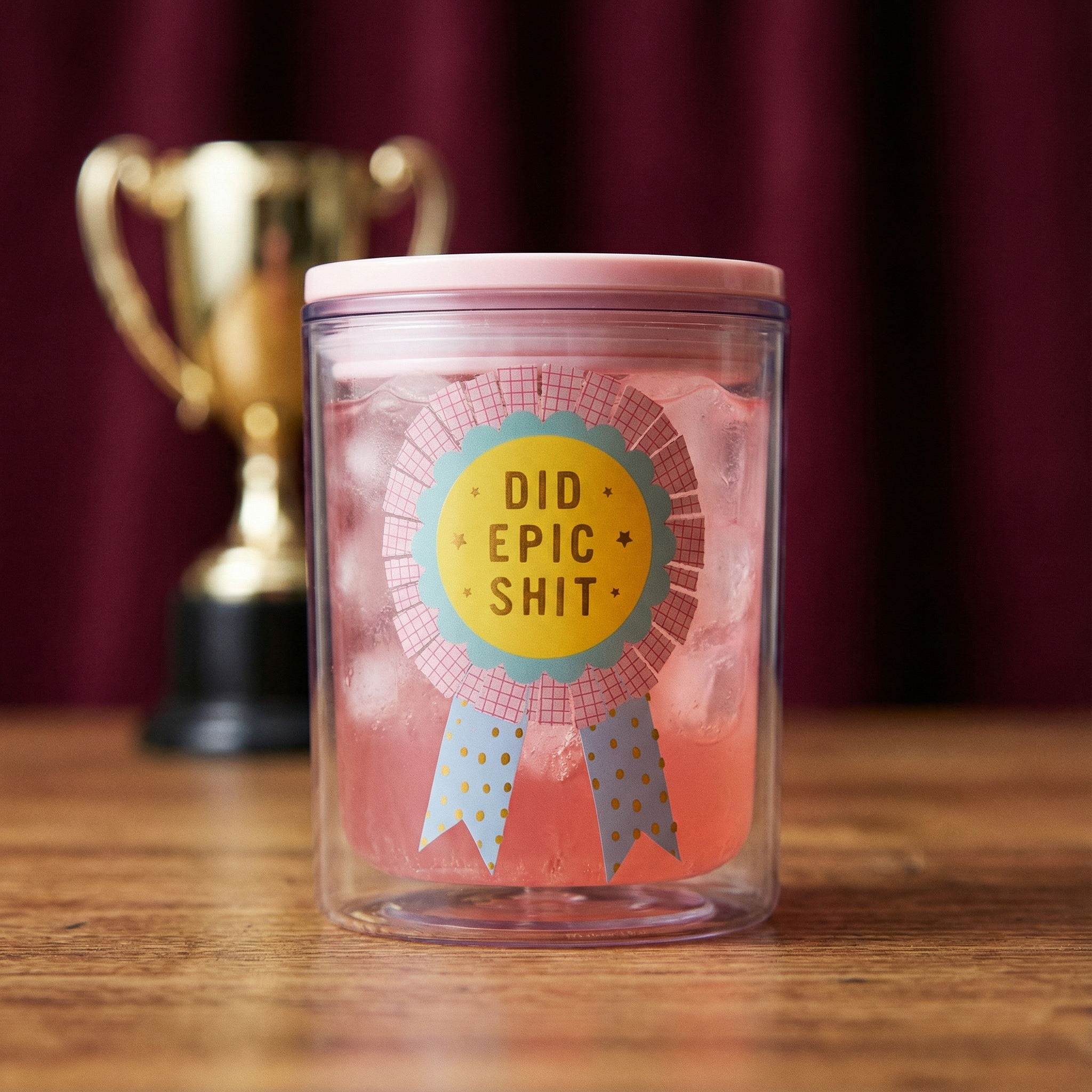 Did Epic Shit Double-Wall Short Tumbler | Acrylic Travel Tumbler with Lid | 4.5"