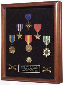 Medal Case - Wood Shadow Box, Shadow Box to Show all of Your Med, hand-crafted, glass front with hinged