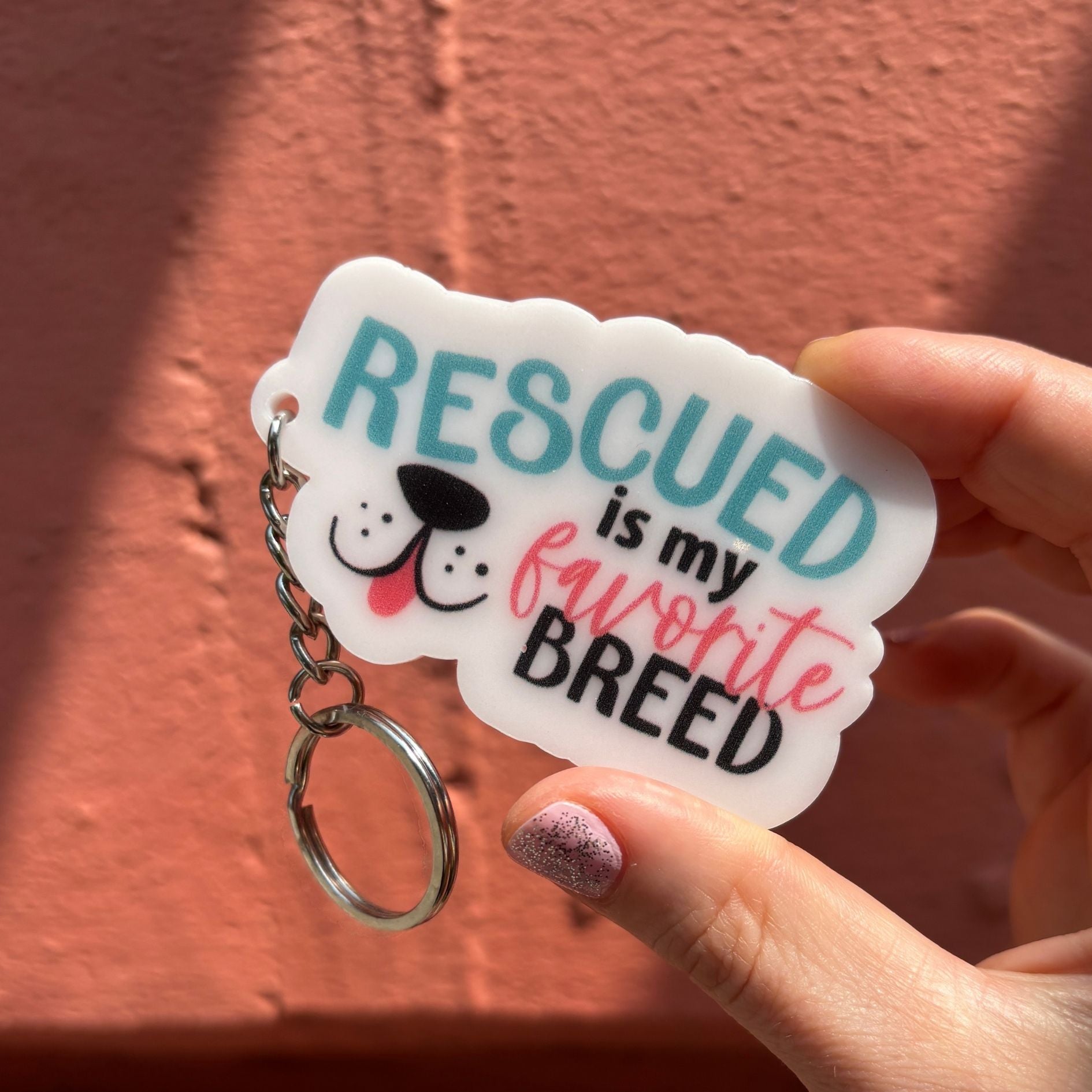 Dog-Themed Acrylic Keychains | 5 Style Options | Rescue Favorite Breed, I Woof You & Puppy Lover