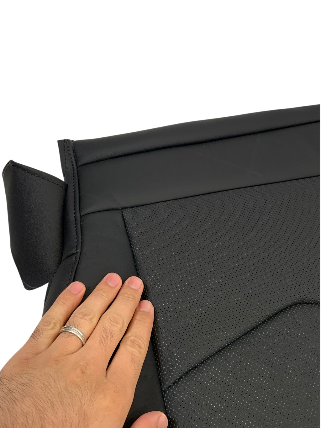 2015-2020 Cadillac Escalade Perforated Leather OR Syn. Leather Seat Cover in Black: Choose From Variation