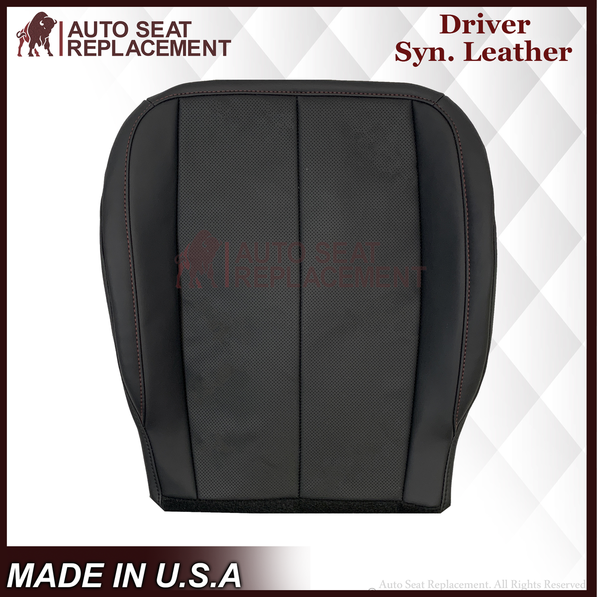2013-2017 GMC Terrain Denali Replacement Seat Cover: Black Perforated